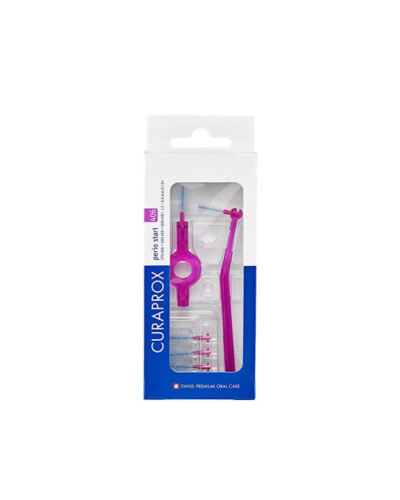 CURAPROX CPS 406 perio start fialová (medzizubné kefky 5 ks + handy držiak UHS 409 a UHS 470)