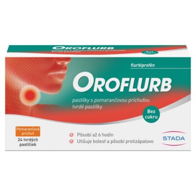 Oroflurb pastilky s pomarančovou príchuťou 24 ks