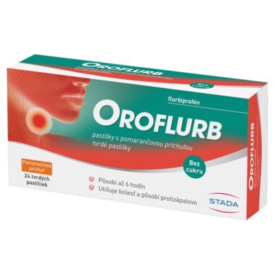 Oroflurb pastilky s pomarančovou príchuťou 24 ks – Obrázok 3