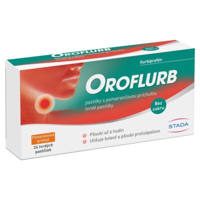 Oroflurb pastilky s pomarančovou príchuťou 24 ks – Obrázok 2