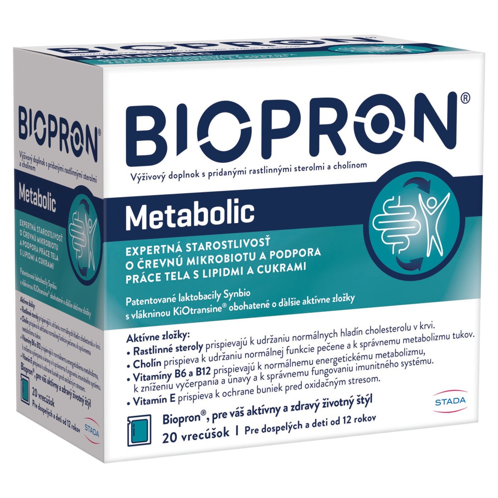 BIOPRON Metabolic 20 vrecúšok – Obrázok 2