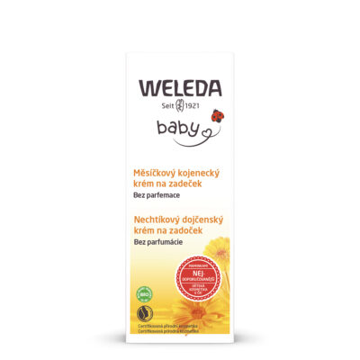 WELEDA baby Nechtíkový krém na zadoček bez parfumácie 75 ml – Obrázok 2