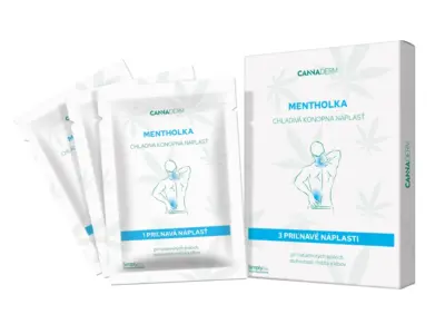 Cannaderm MENTHOLKA chladivá konopná náplasť 3 ks