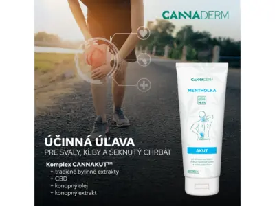 Cannaderm MENTHOLKA AKUT chladivá masážna emulzia 125 ml – Obrázok 2