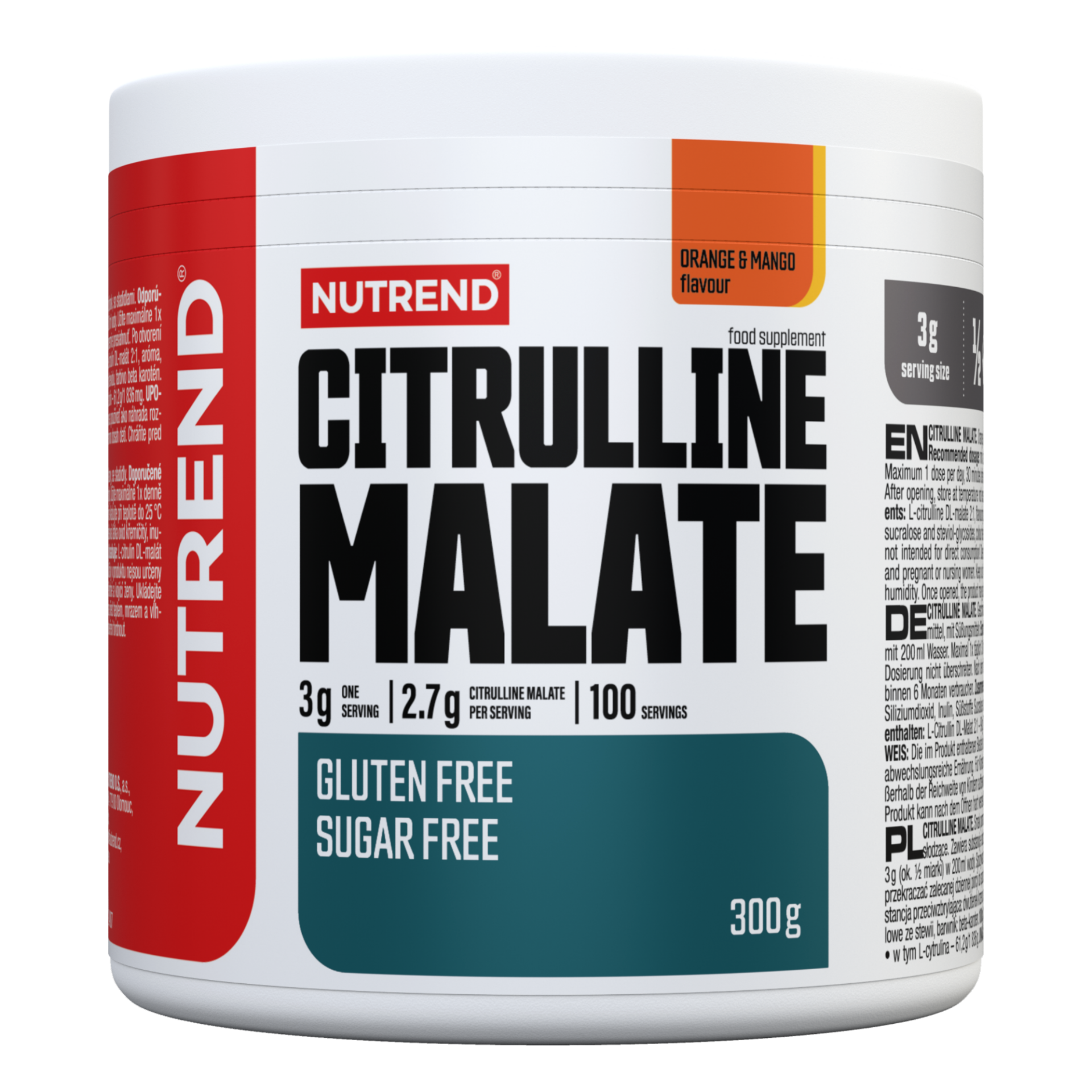 Nutrend CITRULLINE MALATE 300 g – Obrázok 2