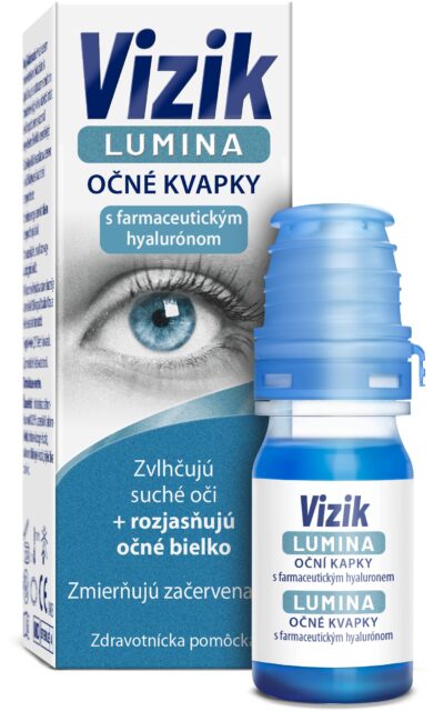 VIZIK LUMINA Očné kvapky hyalurón, zvlhčujú a zmierňujú začervenanie 10 ml – Obrázok 2