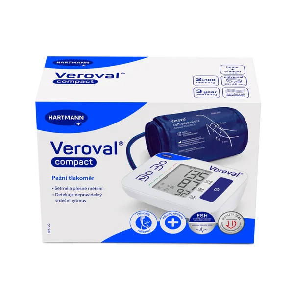 VEROVAL compact BPU22 tlakomer digitálny ramenný s univerzálnou manžetou (22-42 cm) 1x1 ks – Obrázok 1