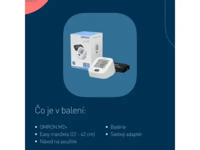 OMRON M2+ Tlakomer na rameno + adaptér – Obrázok 4