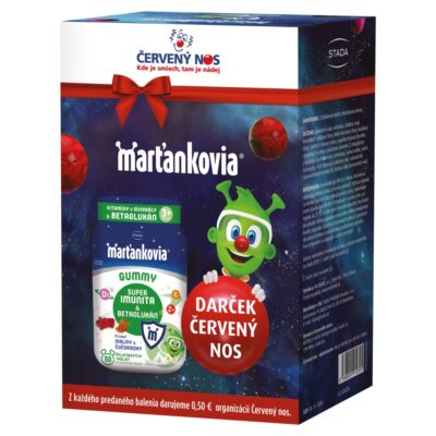 Marťankovia GUMMY Super Imunita & Betaglukán 50 želatínových tabliet + darček červený nos – Obrázok 3