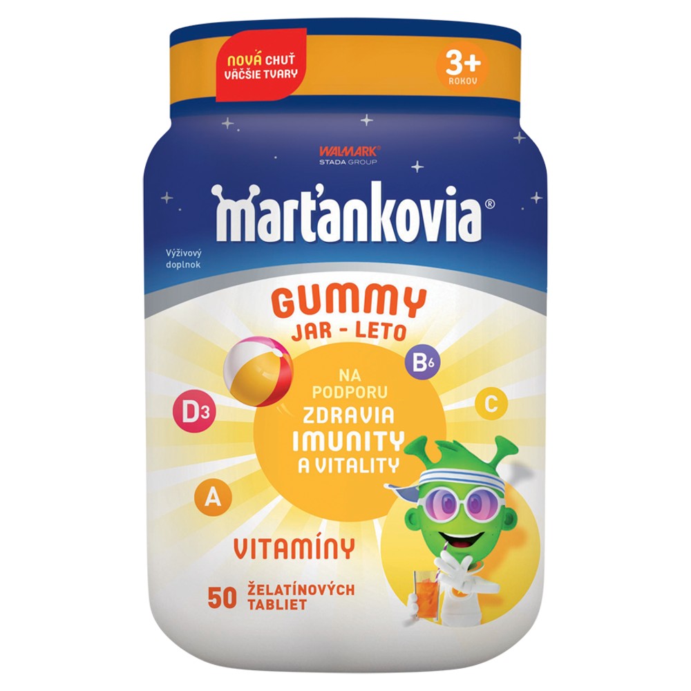 WALMARK Marťankovia GUMMY JAR - LETO 50 želatínových tabliet – Obrázok 1