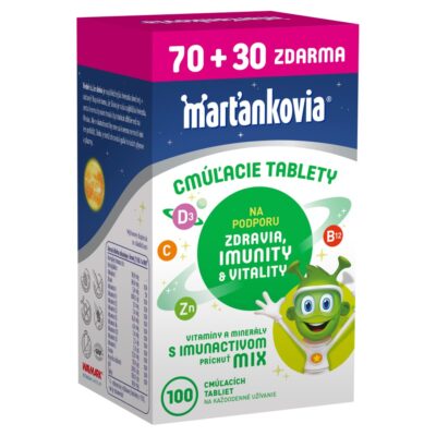 WALMARK Marťankovia s Imunactivom 70+30 cmúľacích tabliet – Obrázok 2