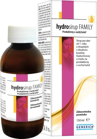 GENERICA Hydrosirup FAMILY na produktívny a suchý kašeľ 150 ml