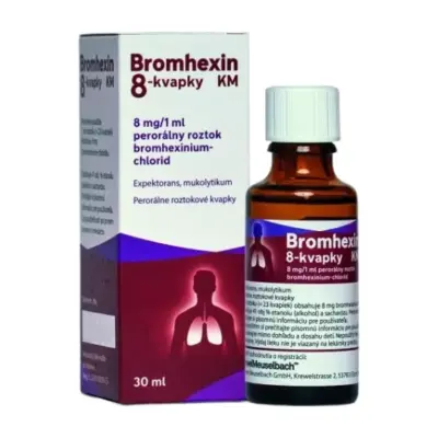 BROMHEXIN 8-KVAPKY KM perorálny roztok 30 ml