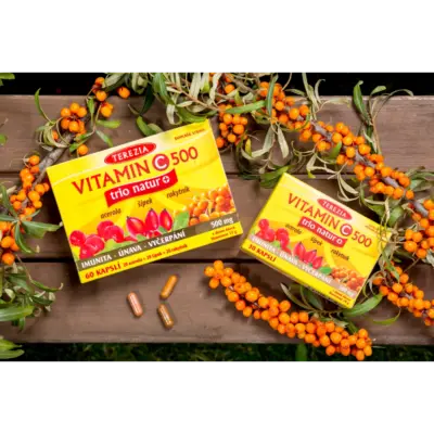 TEREZIA VITAMÍN C 500 trio natur+ 60 kapsúl – Obrázok 5