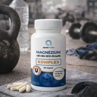 ADAMPharm MAGNÉZIUM+B1+B6+B12+Draslík KOMPLEX 60 kapsúl – Obrázok 2