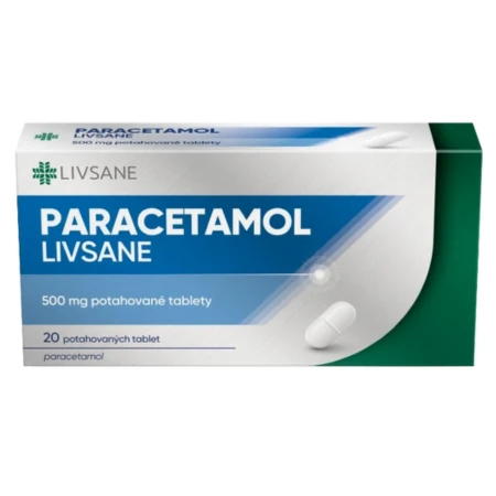 2_218630 LIVSANE Paracetamol 500 mg 20 tabliet – Obrázok 1