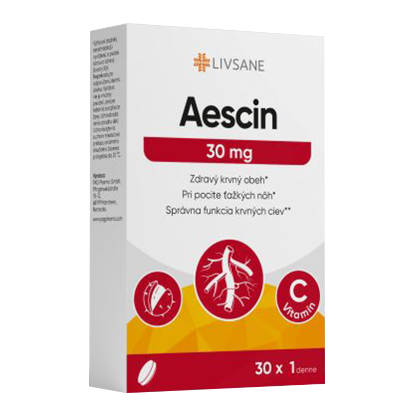 O0060487 LIVSANE Aescin 30 mg 30 tabliet – Obrázok 1