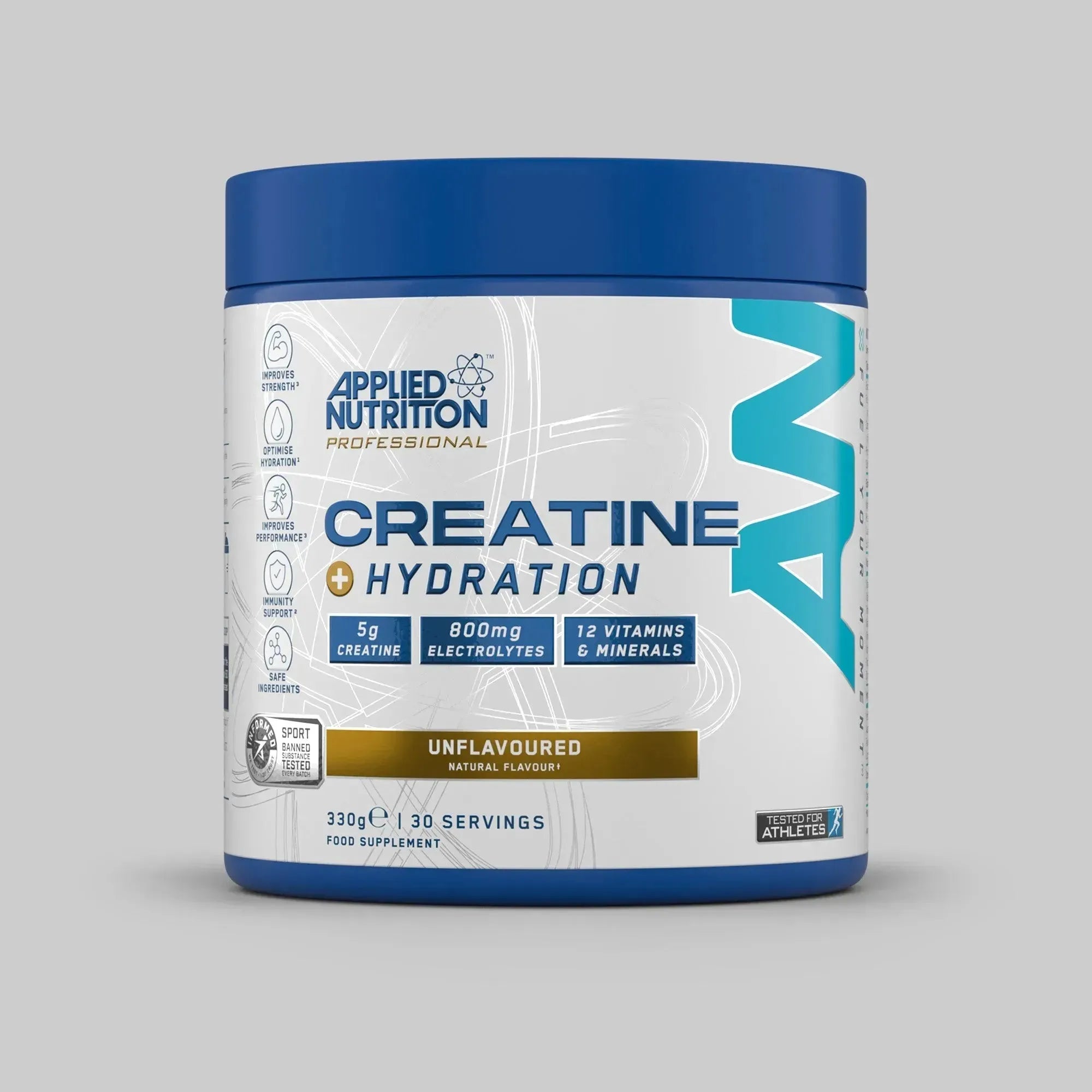 an-creatine-hydration-professional-330g-unflavoured-2822 Applied Nutrition CREATINE + HYDRATION – Obrázok 1