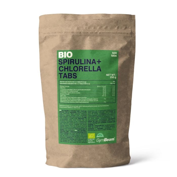 bio_spirulina_chlorella_tab BIO Spirulina + Chlorella TABS - GymBeam – Obrázok 1