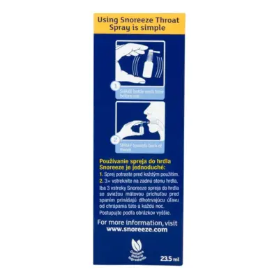 SNOREEZE SPREJ DO HRDLA PROTI CHRÁPANIU s mätovou príchuťou 23,5 ml – Obrázok 3