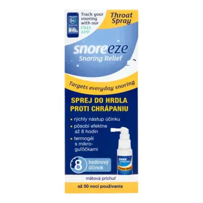SNOREEZE SPREJ DO HRDLA PROTI CHRÁPANIU s mätovou príchuťou 23,5 ml – Obrázok 2