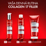 VICHY DERCOS COLLAGEN 17 FILLER ultra-regeneračný šampón na vlasy 200 ml – Obrázok 3