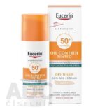 Eucerin SUN OIL CONTROL TINTED SPF 50+ LIGHT krémový gél na opaľovanie na  tvár, akné, tónovací-svetlý 1x50 ml – Obrázok 2