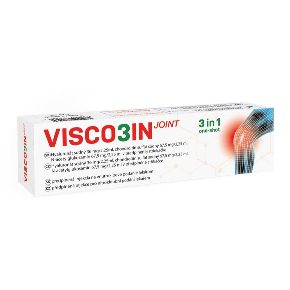 visco3in VISCO3IN joint predplnená injekcia na vnútrokĺbové podanie 2,25 ml – Obrázok 1
