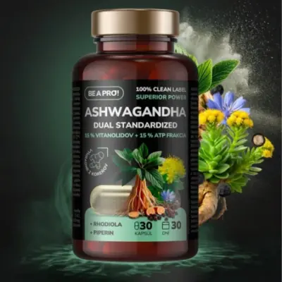 BE A PRO! ASHWAGANDHA Dual Standardized 30 kapsúl – Obrázok 2