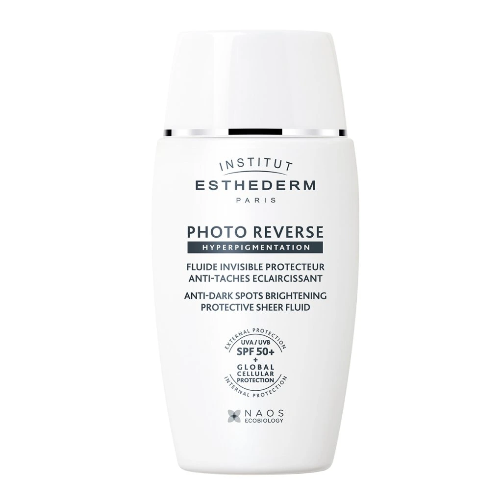 1485-6_photoreverse-fluid INSTITUT ESTHEDERM PHOTO REVERSE Ochranný rozjasňujúci FLUID proti pigmentovým škvrnám SPF 50+ 40 ml – Obrázok 1
