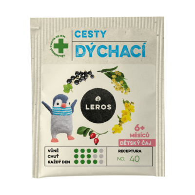 LEROS DETSKÝ ČAJ DÝCHACIE CESTY nálevové vrecká (od 6+ mesiacov) 20x2 g – Obrázok 2