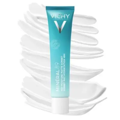 VICHY MINERAL 89 SORBET MAT HYDRATATION 48H gél pre zmiešanú až mastnú pleť 40 ml – Obrázok 2