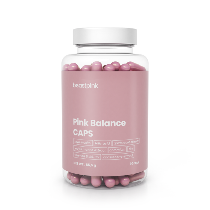 pink_balance_caps_90_caps_gymbeam_1 Pink Balance CAPS - GymBeam – Obrázok 1