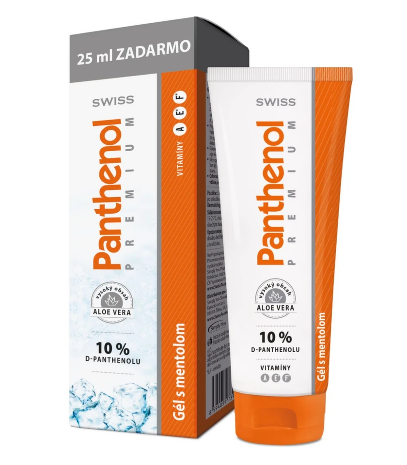 107974 SWISS Panthenol PREMIUM Gél s mentolom 125 ml – Obrázok 1