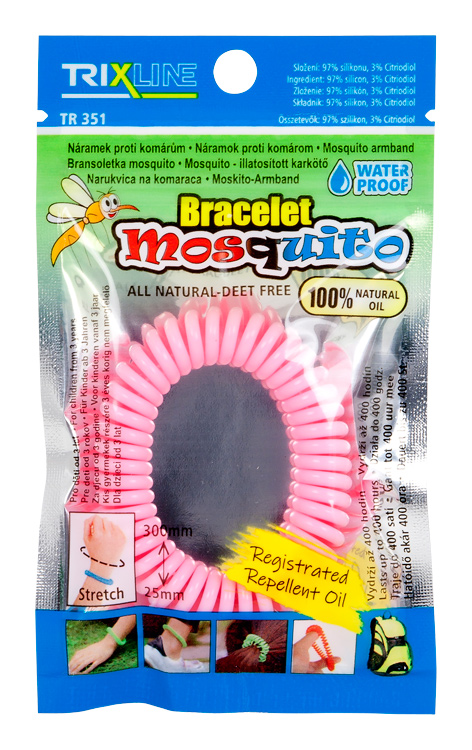 11779-trixline-repelentny-naramok-proti-komarom-mosquito-tr351 TRIXLINE Repelentný náramok proti komárom RUŽOVÝ 1 ks – Obrázok 1
