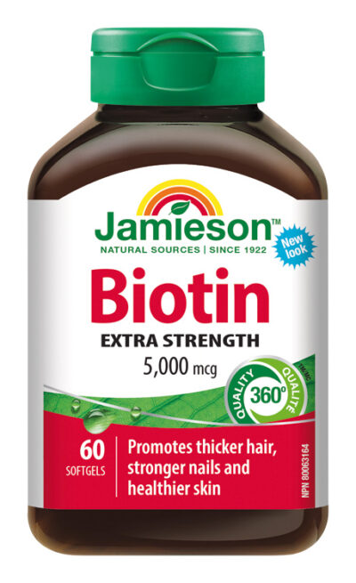 Jamieson Biotín 5000 mg 60 mäkkých kapsúl