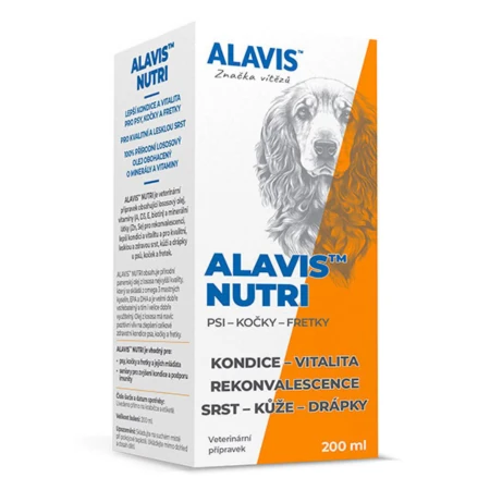 2_215595 ALAVIS NUTRI olejová emulzia pre psy, mačky a fretky 200 ml – Obrázok 1