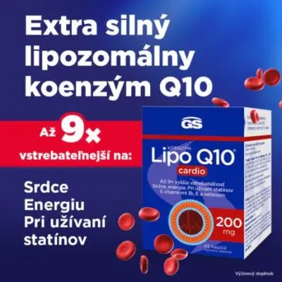 GS Koenzým Q10 LIPO 200 mg CARDIO 45 kapsúl – Obrázok 2
