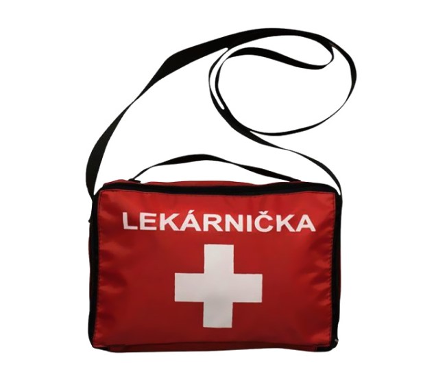 HV0307 PANACEA Lekárnička v textilnom obale na školské výlety a voľný čas ŠTANDARD (E) červená – Obrázok 1