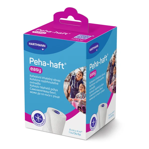 Peha-haft easy 8 cm x 4 m samodržiace roztrhnuteľné ovínadlo Peha-haft Easy kohézne roztrhnuteľné ovínadlo 8 cm x 4 m 1 ks – Obrázok 1