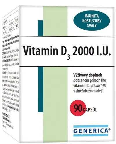GENERICA Vitamin D3 2000 I.U. 90 kapsúl