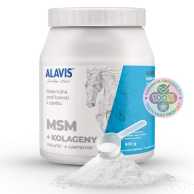 ALAVIS MSM + PATENTOVANÉ KOLAGENY pre kone, prášok 600 g – Obrázok 2