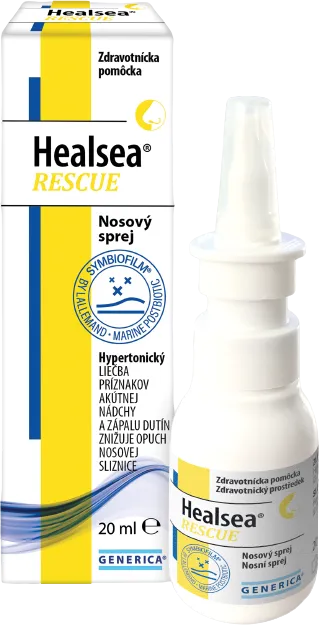 bf11b7f4e5ff1c9f0d90047c298fa8d8 GENERICA Healsea RESCUE hypertonický nosový sprej 20 ml – Obrázok 1