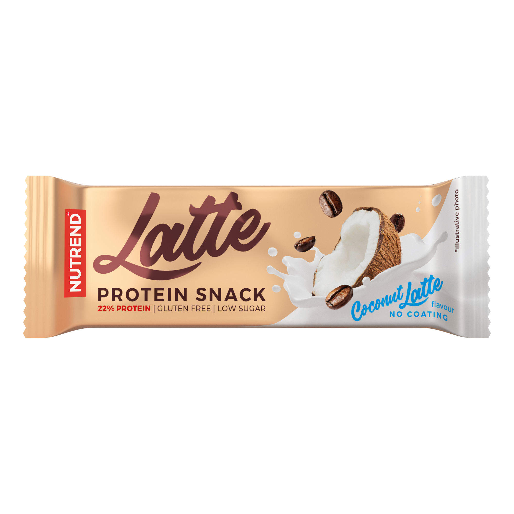 latte-protein-snack-40-g-coconut-latte-2961 Nutrend Latte Protein Snack 40 g – Obrázok 1