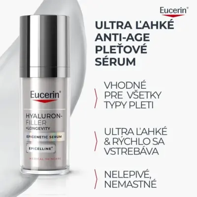 Eucerin HYALURON-FILLER EPIGENETIC omladzujúce sérum 30 ml – Obrázok 2