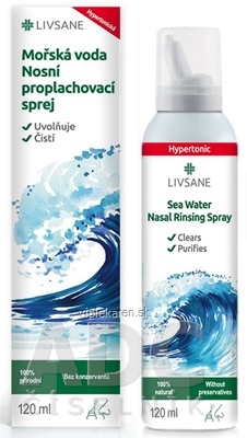089zer0_400x400 LIVSANE Morská voda Nosový vyplachovací sprej hypertonický 1x120 ml – Obrázok 1