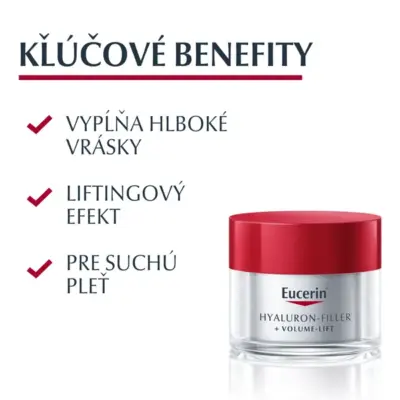 Eucerin HYALURON-FILLER + VOLUME-LIFT Denný krém pre suchú pleť SPF 15, 50 ml – Obrázok 2