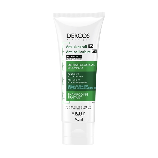 746814__Vichy_1_4822823_p VICHY DERCOS Šampón proti lupinám na normálne a mastné vlasy 95 ml – Obrázok 1