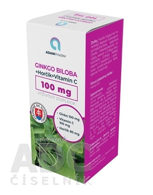 gwgw930_400x400 ADAMPharm GINKGO BILOBA+Horčík+Vitamín C cps 1x60 ks – Obrázok 1