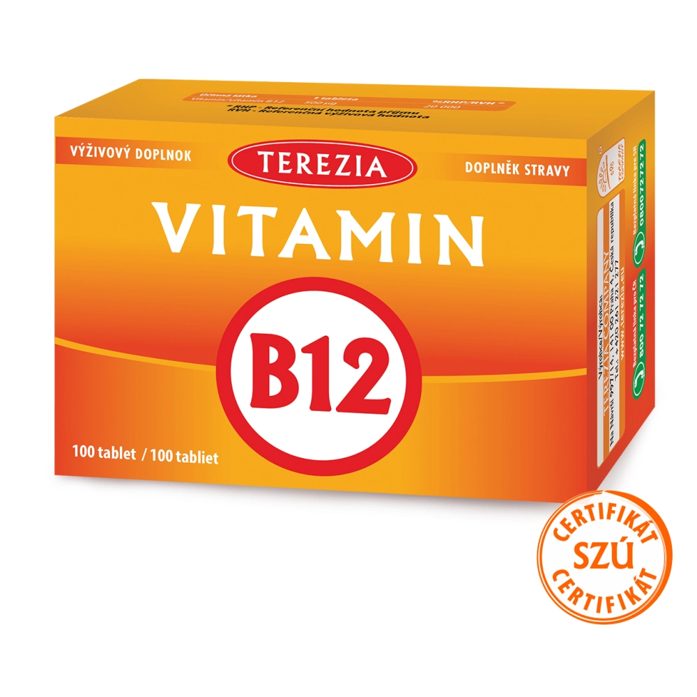vitamin-b12-plus_100-suroviny_web_1280px-1771248789 TEREZIA VITAMIN B12 100 tabliet – Obrázok 1